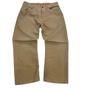 Vtg 90s Guess Mens 36x28 Faded‎ Spell Out Baggy Wide Leg 10" Pants Button Fly